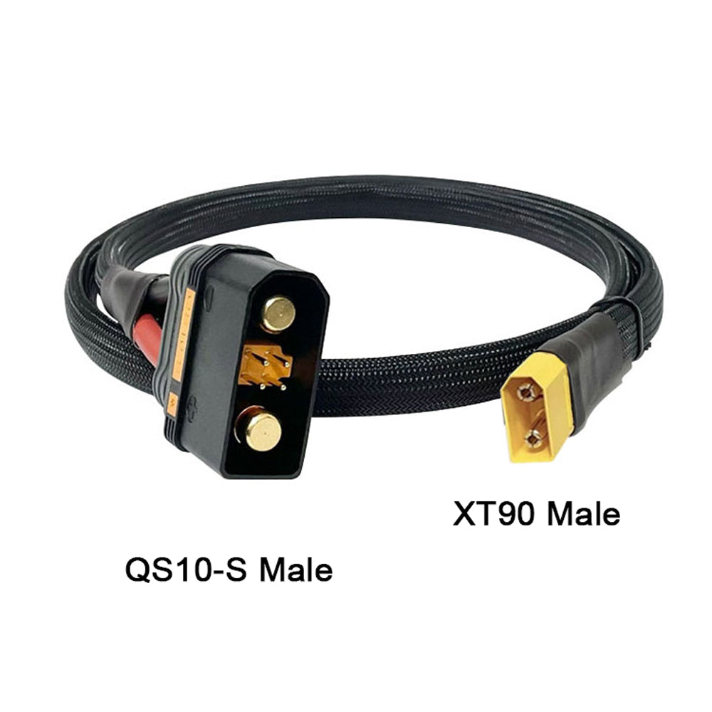 XT90 to QS10-S CNC Connector Cable Male to Female High Current Battery Charging Cable Energy Storage Module