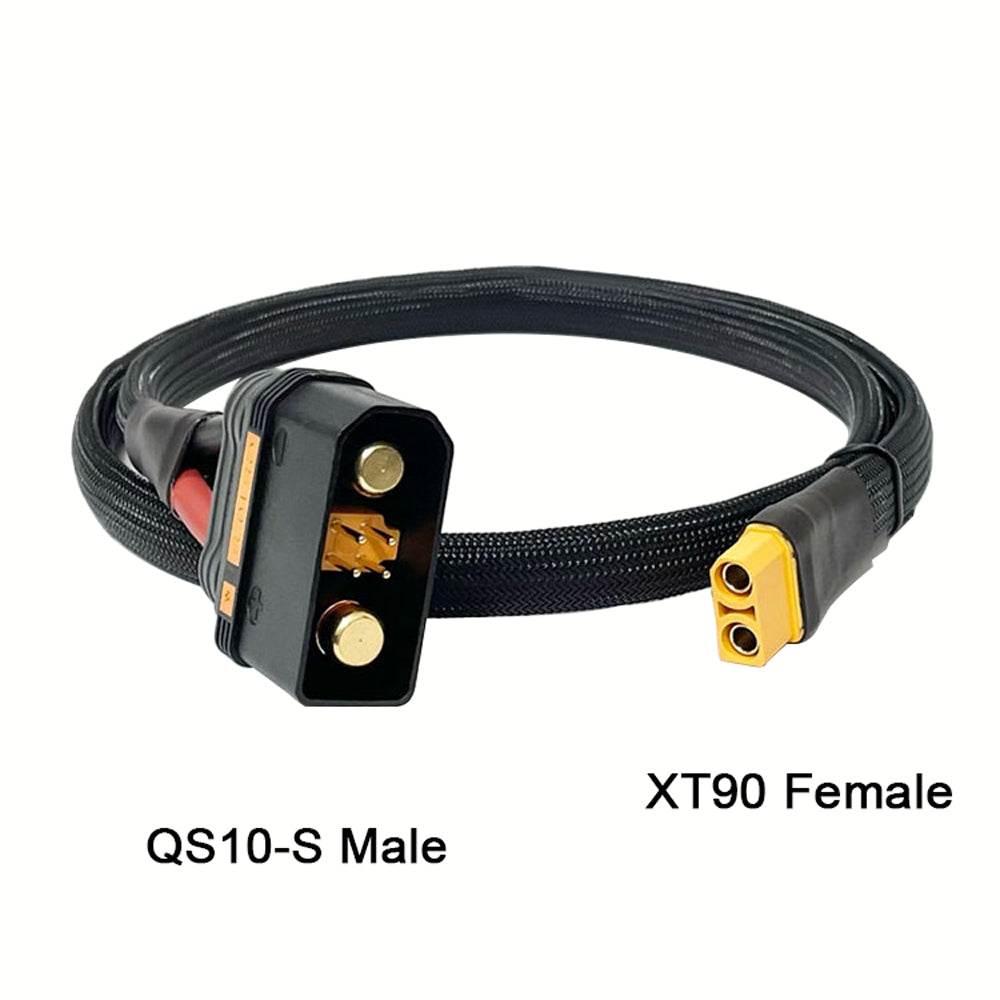 XT90 to QS10-S CNC Connector Cable Male to Female High Current Battery Charging Cable Energy Storage Module