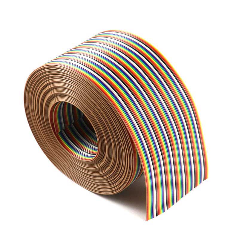 2651 Color Ribbon Cable 1.27mm Pitch 50p Rainbow Ribbon Cable 28AWG Computer Cable
