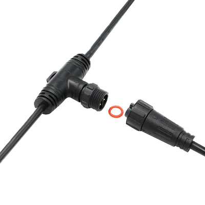 lighting connector 4pin T 3way power wire 2 3 4pin waterproof connector wire harness