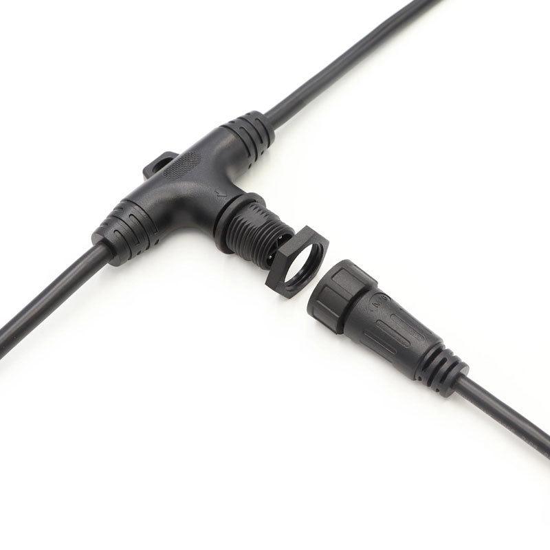 lighting connector 4pin T 3way power wire 2 3 4pin waterproof connector wire harness
