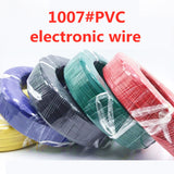 11 Colors Available 5 Meters 1007 Electronic Wire 24awg 26 28 30 22AWG 18AWG 16AWG PVC Wire