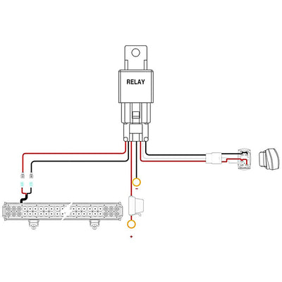 LED Light Bar Wiring Harness14 AWG Duty 12V 5Pin Rocker Laser On Off Waterproof Switch Power