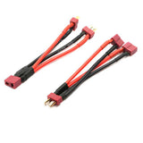 T Plug Parallel Connector One Female to 2 Male Battery Connector Cable for RC Lipo Battery