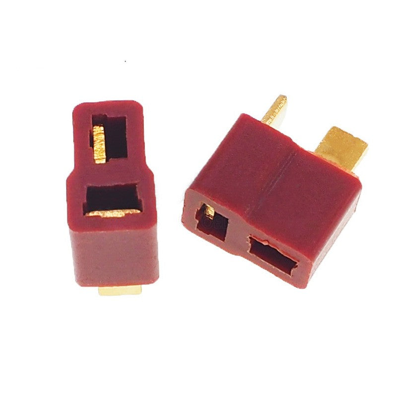 Red Anti-skid Male Female T Connector Adapter for RC Model Toy Vehicle Battery