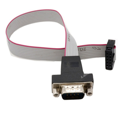 2.54 Pitch IDC Flat Ribbon Cable Connected to DB9 Female Wire for Motherboard FC Gray Flat Wire IDC Wire Processing Customized