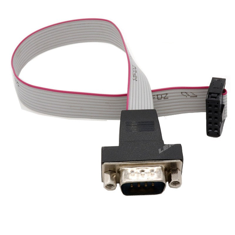 2.54 Pitch IDC Flat Ribbon Cable Connected to DB9 Female Wire for Motherboard FC Gray Flat Wire IDC Wire Processing Customized