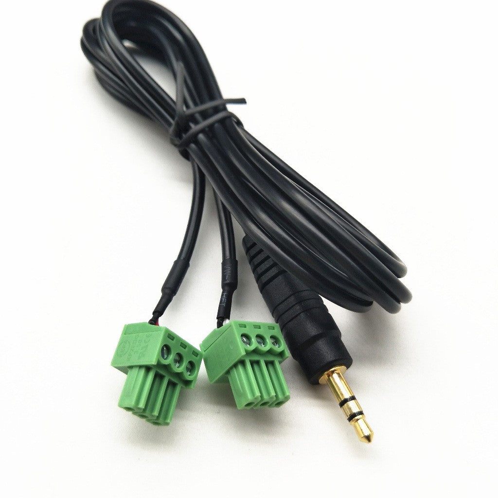 5521 DC Wire Video AV Balun 3.5mm 3 Pole Screw Terminal Stereo Jack Male 3 Pin Terminal Block Plug Connector Cable Wire