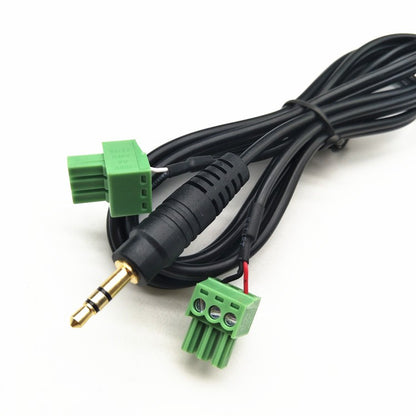 5521 DC Wire Video AV Balun 3.5mm 3 Pole Screw Terminal Stereo Jack Male 3 Pin Terminal Block Plug Connector Cable Wire