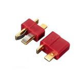 Red Anti-skid Male Female T Connector Adapter for RC Model Toy Vehicle Battery