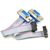 2.54 Pitch IDC Flat Ribbon Cable Connected to DB9 Female Wire for Motherboard FC Gray Flat Wire IDC Wire Processing Customized
