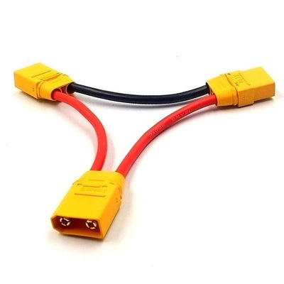 Разъем XT90 10AWG с защитной оболочкой и жгутом проводов для подключения аккумулятора.