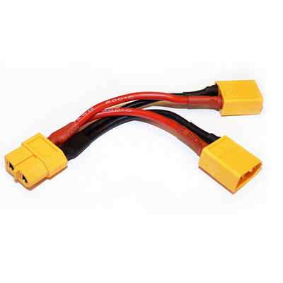 Разъем XT90 10AWG с защитной оболочкой и жгутом проводов для подключения аккумулятора.