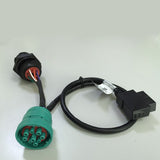 9pin Deutsch Female And Male Connector to OBD 16 Pin Right Angle Connector Cable